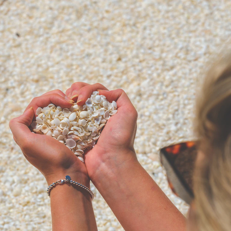 Shell Beach shell loveheart