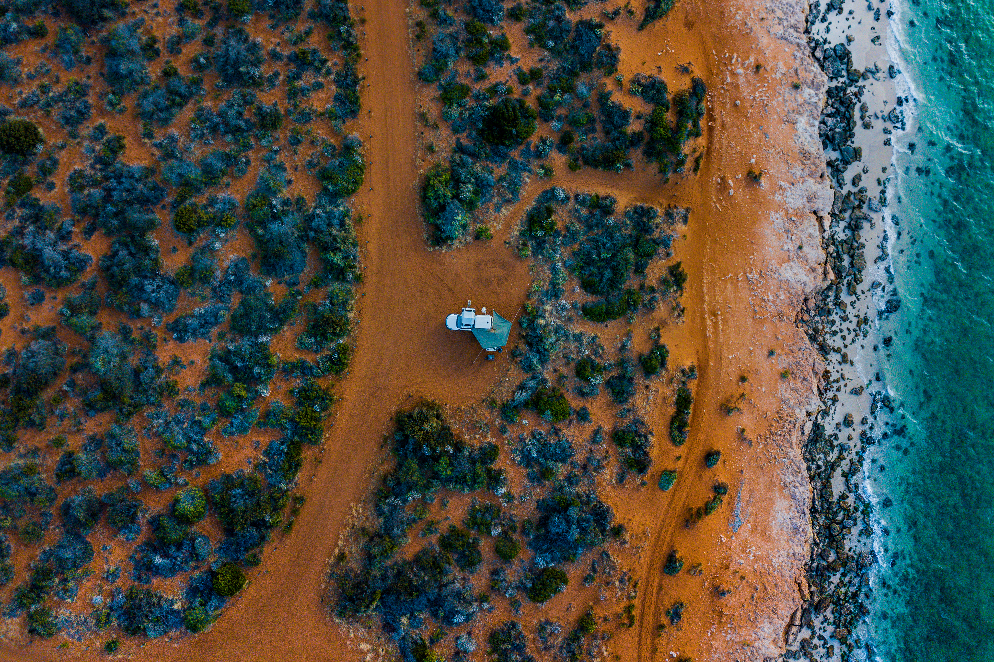 Freiseindesign Red Sands Campers Western Australia Francois Peron drone water